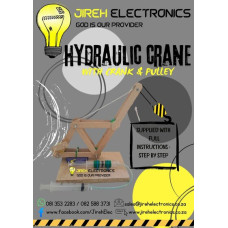 HYDRAULIC CRANE WITH CRANK AND PULLEY
