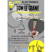 Tower crane with Crank & pulley with Electromagnet Tower crane with Crank & pulley with Electromagnet